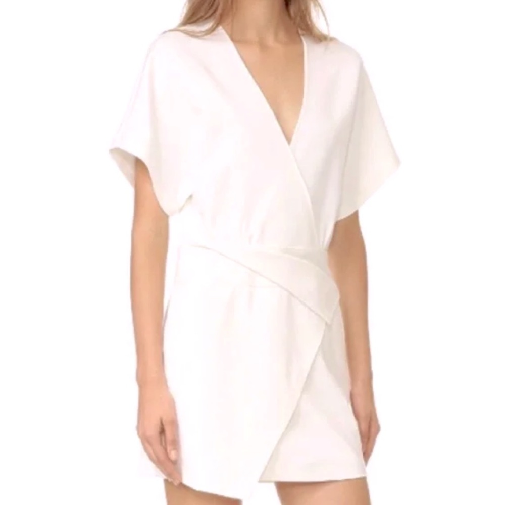 Halston Heritage Deep V Wrap Envelope Dress